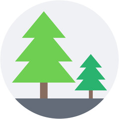 Fototapeta premium Pine Trees Vector Icon
