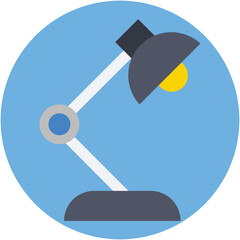 Table Lamp Flat Vector Icon
