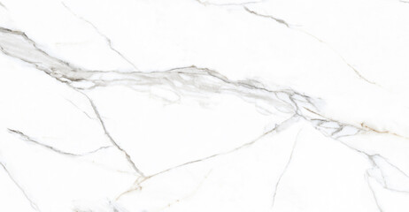 Carrara Statuario White Marble Texture Background, Glossy Marble with Natural Grey Streaks, Perfect...