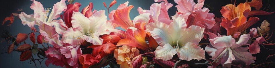Obraz premium A painting of a bunch of flowers in a vase