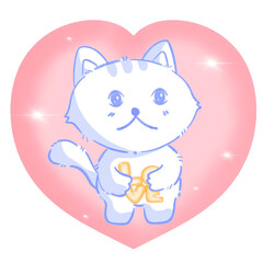 Cat in heart