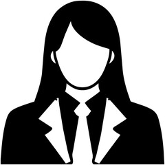 Businesswoman in a power suit vektor icon illustation