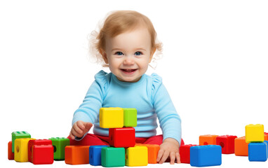 Baby's Play Toddler Bliss On Isolated Background