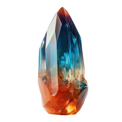 Blue and orange crystal chunk,beauitful crystral clear chunk 