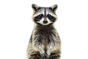 Raccoon isolated on white background
