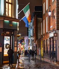 Street in Dublin, Ireland - obrazy, fototapety, plakaty