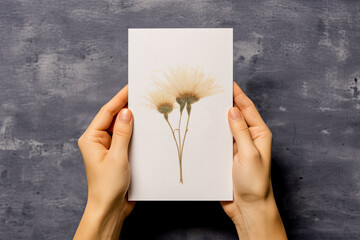 hands holding a paper