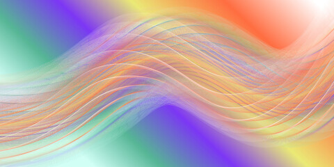 3d modern abstract colorful wave shape background 