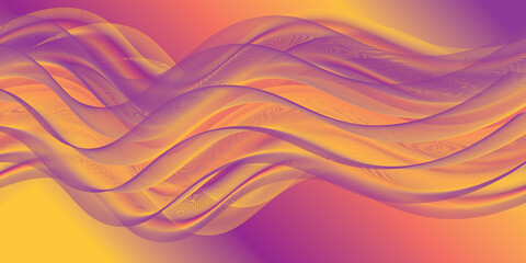 3d modern abstract colorful wave shape background 