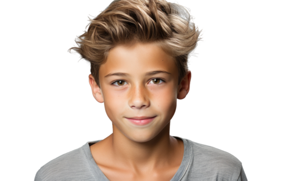 Boy's Smile On Isolated Background