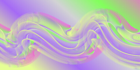 3d modern abstract colorful wave shape background 