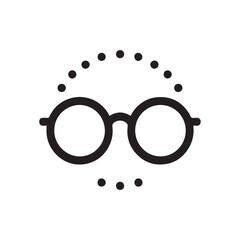 minimalist eyewear logo on a white background - obrazy, fototapety, plakaty