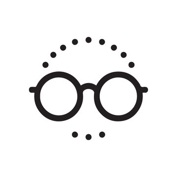 minimalist eyewear logo on a white background