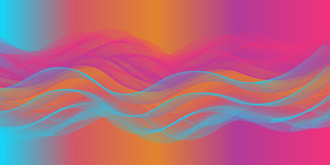 3d modern abstract colorful wave shape background 