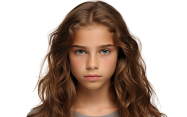 Girl's Expression On Isolated Background