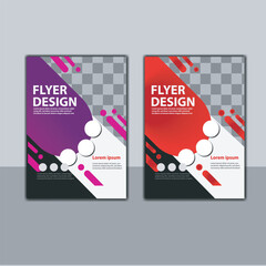 set of cards. Advanced flyer design.