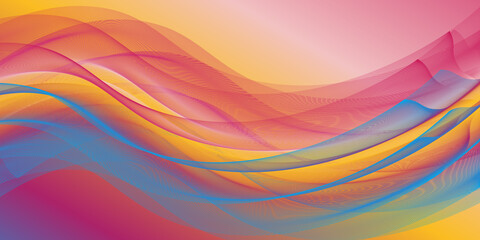 3d modern abstract colorful wave shape background 