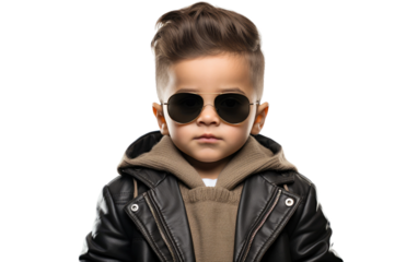 Baby with Sunglasses On Transparent Background