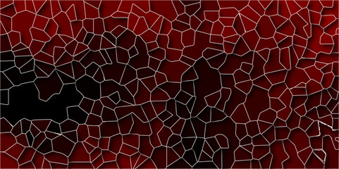 Dark red stone background with rock pattern, macro. Texture of abstract backdrop with white outlines Multicolor Broken Stained Glass Background quartz pattern art red mosaic from fragments. - obrazy, fototapety, plakaty