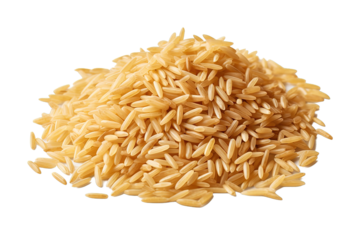 red-brown rice isolated on a Transparent background. Generative AI