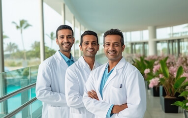 Fototapeta premium indian medical team standing confidently