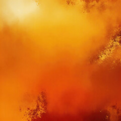 Dark Orange and gold painting Abstract background