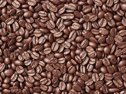  Roasted Coffee Beans Background ai image 