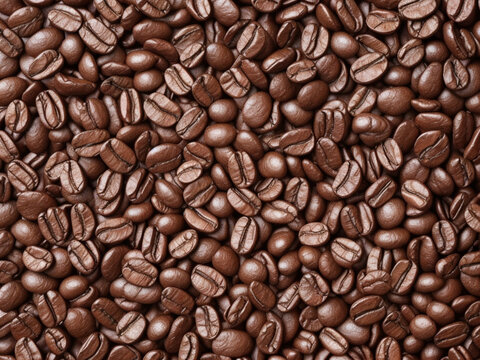  Roasted Coffee Beans Background ai image 