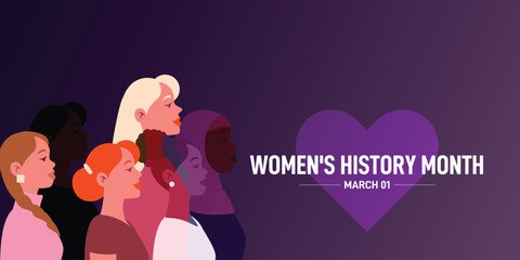 Fototapeta na wymiar Women's History Month. Women's History Month concept background.