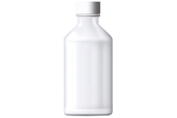 white plastic bottle blanc illustration isolated on a Transparent background. Generative AI