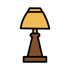 Lamp Light Night Filled Outline Icon