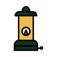 Lamp Lantern Light Filled Outline Icon