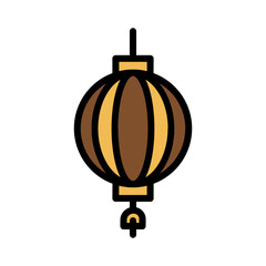 Lamp Lantern Light Filled Outline Icon