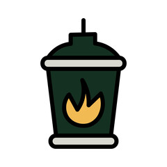 Lamp Lantern Light Filled Outline Icon