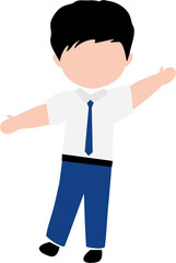 Faceless Indonesian Middle School Student