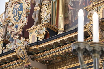 Detail of an altar in St. Peter's Church in Malmö, Sweden