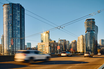 Fototapeta na wymiar Cityscape of Vancouver, Canada.