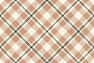 Tartan plaid background, diagonal check seamless pattern. Vector fabric texture for textile print, wrapping paper, gift card, wallpaper.