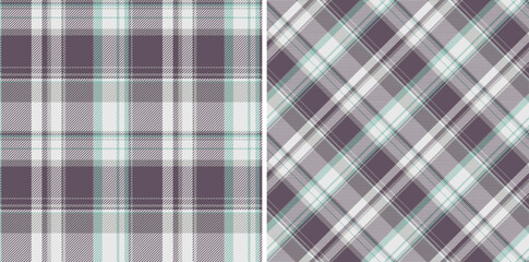 Check fabric tartan of texture seamless vector with a background plaid textile pattern. Set in winter colors. Tablecloth design ideas.