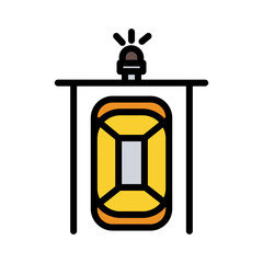 Alert Carpark Sign Filled Outline Icon