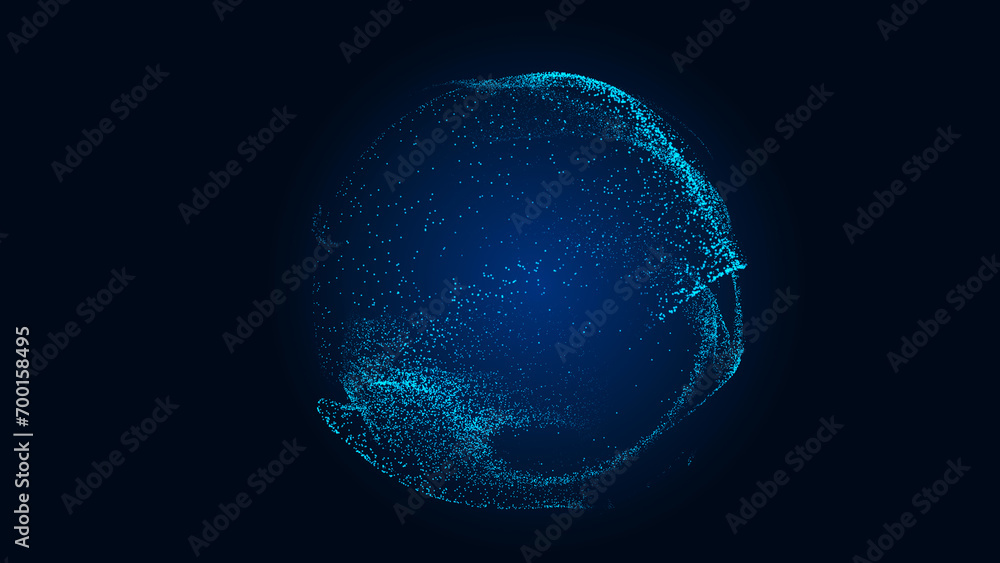 Poster abstract twisted, cosmic wormhole. technology background. data network. 3d rendering.