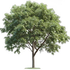 Walnut tree isolated on transparent or white background, png
