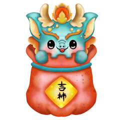 Chinese New year, blue dragon 