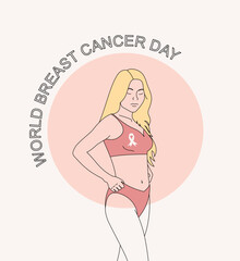 woman silhouette world breast cancer day