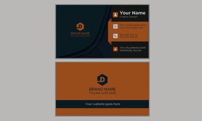 Minimal Individual Business Card Layout,
Luxury dark gradient background,Futuristic business card design,horizontal simple clean template vector design,Vector illustration print.