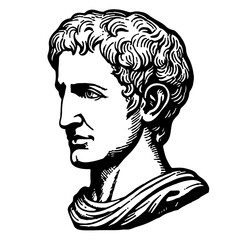 Julius Caesar illustration - obrazy, fototapety, plakaty