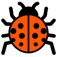 Happy little ladybug vektor icon illustation