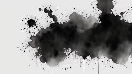 Deurstickers Black Bleeding Watercolor texture Background © Reazy Studio