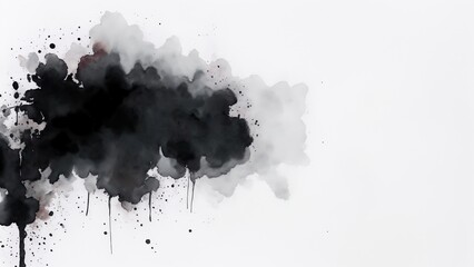 Black Bleeding Watercolor texture Background
