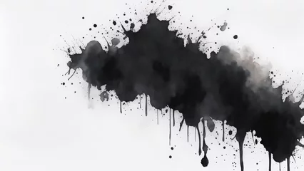 Deurstickers Black Bleeding Watercolor texture Background © Reazy Studio